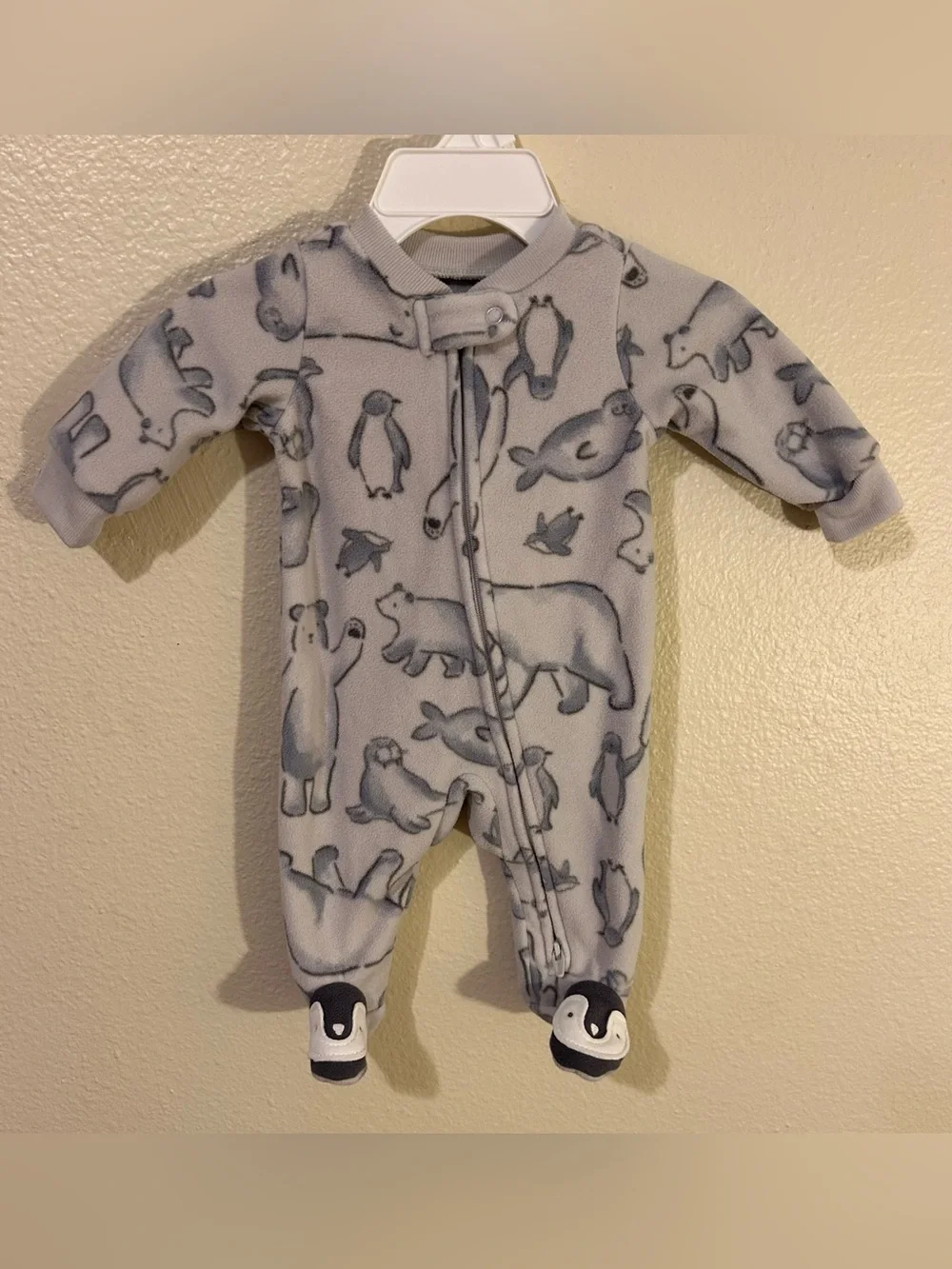 Carter Newborn Sleeper lot of 2. Zip Up Footed and Mitted Sleepsack